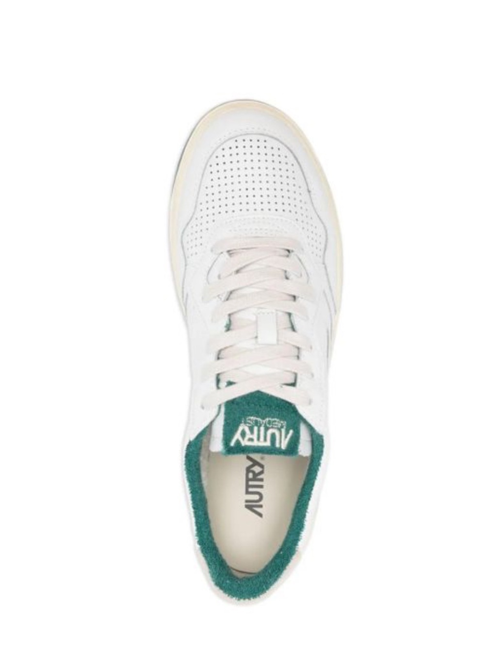 Autry Kids White Sneakers with Teal Accents